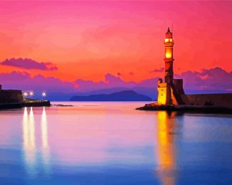 Lighthouse Of Chania Crete diamond painting