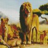 Lion Family diamond painting