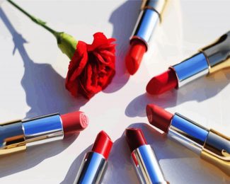 Lipsticks And Rose diamond painting