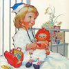 Littel Nurse And Doll diamond painting