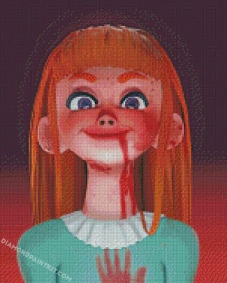 Little Bloody Anime Girl diamond paintings