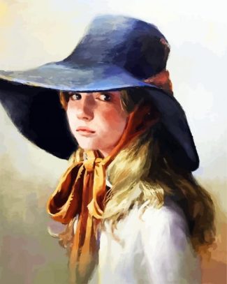 Little Girl Sunhat diamond painting