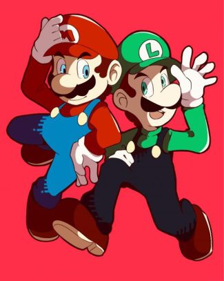 Luigi And Mario Brothers diamond painting