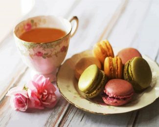 Macarons And Tea diamond painting