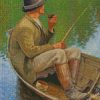 Man Fishing Art diamond paintings