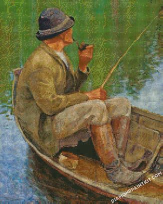 Man Fishing Art diamond paintings