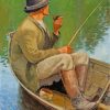 Man Fishing Art diamond painting