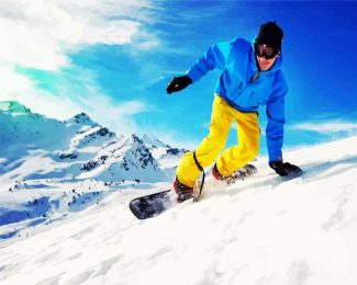 Man Snowboarding diamond painting