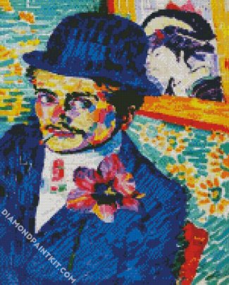 Man With A Tulip Robert Delaunay diamond painting