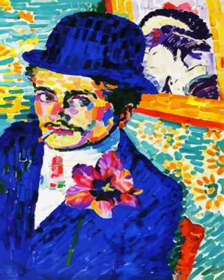 Man With A Tulip Robert Delaunay diamond painting