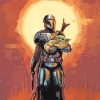 Mandalorian And Baby Yoda Art diamond painting