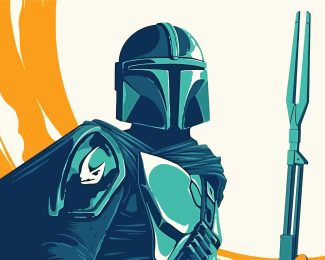 Mandalorian Boba Fett Illustration diamond painting