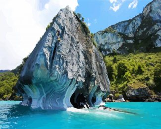 Marble Caves Chile diamond painting