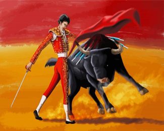 Matador And Bull diamond painting