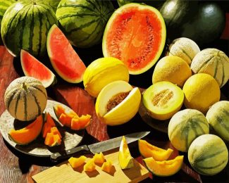 Melons Still Life diamond painting