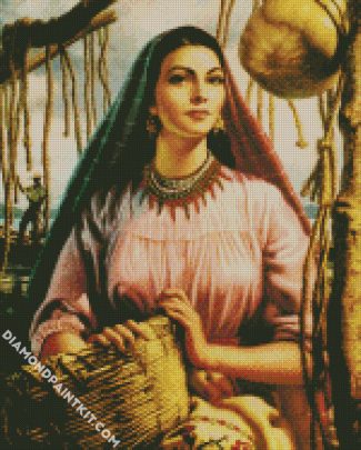 Mexican Lady diamond painting