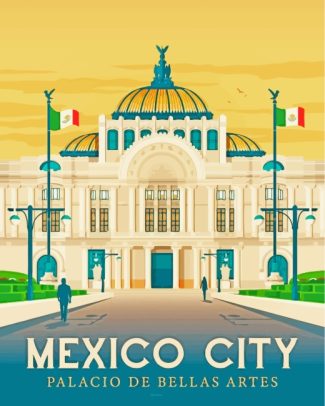 Mexico City Poster diamond painting