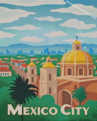 Mexico City Travel Poster diamond paintings