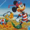 Mickey Mouse And Pluto diamond painting