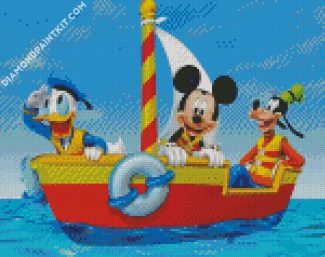 Mickey Mouse Duck And Pluto diamond painting