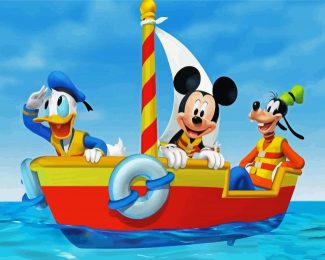 Mickey Mouse Duck And Pluto diamond painting