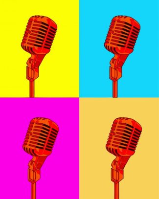 Microphones Pop Art diamond painting