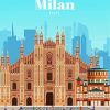 Milan Italy Poster diamond painting