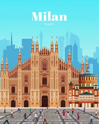 Milan Italy Poster diamond painting