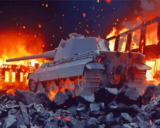 Military War Tank diamond painting