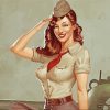 Military Woman diamond painting