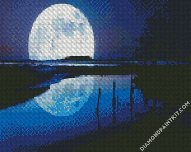 Moonlight Reflection diamond painting