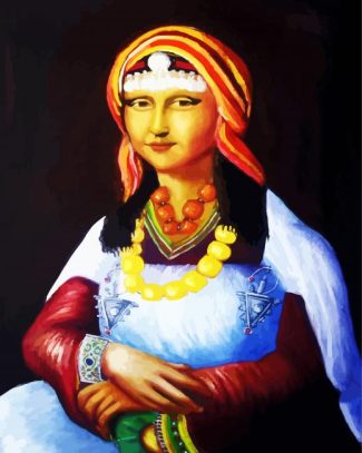 Moroccan Amazigh Mona Lisa diamond painting