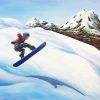 Mountains Snowboarding diamond painting