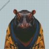 Mr Hippopotamus diamond painting