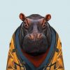 Mr Hippopotamus diamond painting