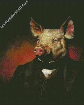 Mr Pig diamond painting