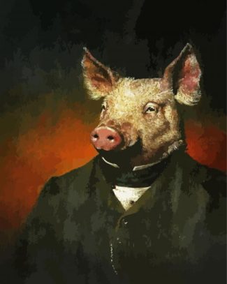 Mr Pig diamond painting