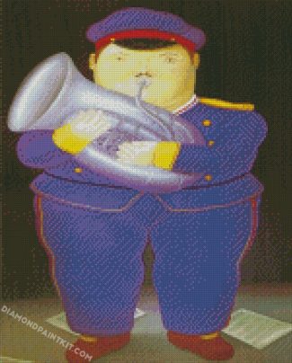 Musician Fernando Botero diamond paintings