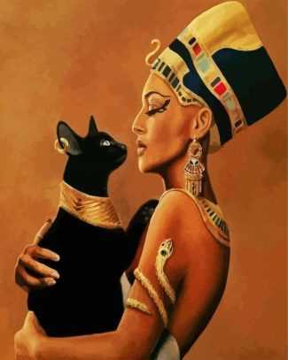 Nefertiti And Black Cat diamond painting