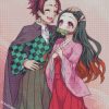 Nezuko And Tanjiro Kamado diamond paintings