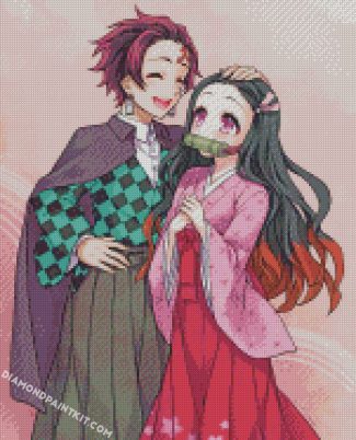 Nezuko And Tanjiro Kamado diamond paintings