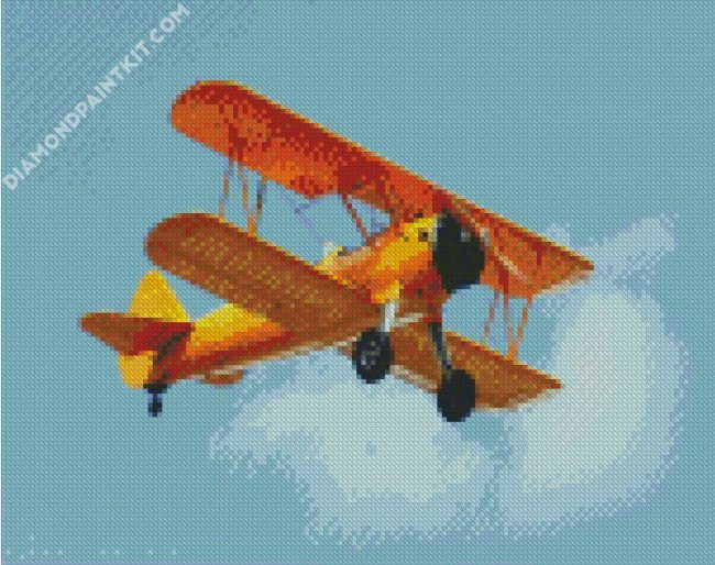 Old Biplane diamond paintings