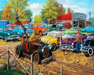 Old Classic Cars diamond painting