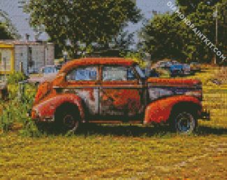 Old Rusted Car diamond painting