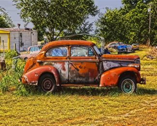 Old Rusted Car diamond painting