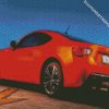 Orange Toyota Car diamond painting