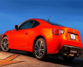 Orange Toyota Car diamond painting