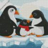 Penguins Family In Snow diamond painting