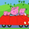 Peppa Family In Car diamond painting