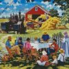 Picnic In Farm diamond paintings